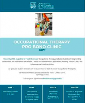 Occupational Therapy Pro Bono Clinic 