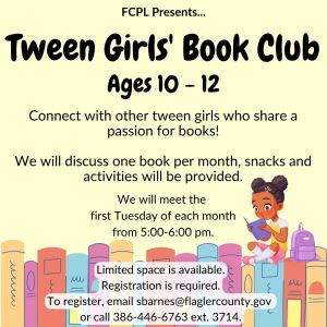 Flagler County Public Library Tween Girls Book Club