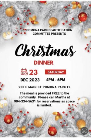 Pomona Park Beautification Committee Christmas Dinner 