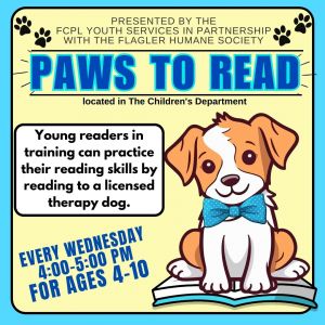 Flagler County Public Library Paws to Read