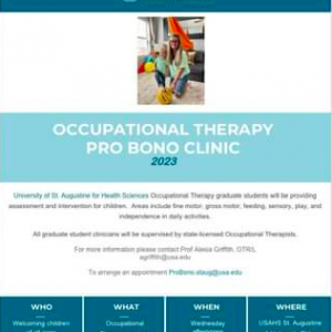 University of St. Augustine Health Sciences: Occupational Therapy Pro Bono Clinic