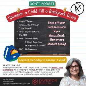 Davidson Realty: Sponsor A Child Fill A Backpack Wards Creek Elementary