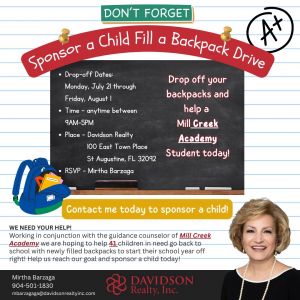 Davidson Realty: Sponsor A Child Fill A Backpack Mill Creek Academy