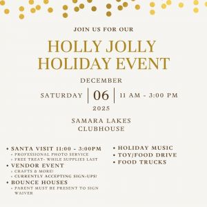 Samara Lakes HOA: Holly Jolly Holiday Event