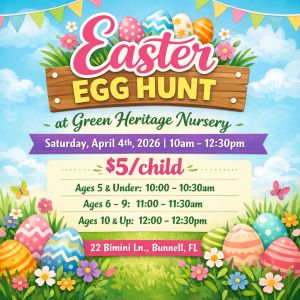 Green Heritage Nursery: Easter Egg Hunt