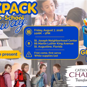 Catholic Charities: Backpack Back to School Giveaway