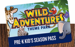 Wild Adventures: 2023 Pre-K Kid's Season Pass